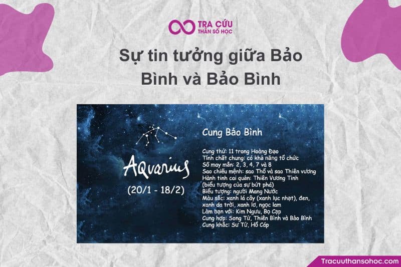 Sự tin tưởng giữa Bảo Bình và Bảo Bình